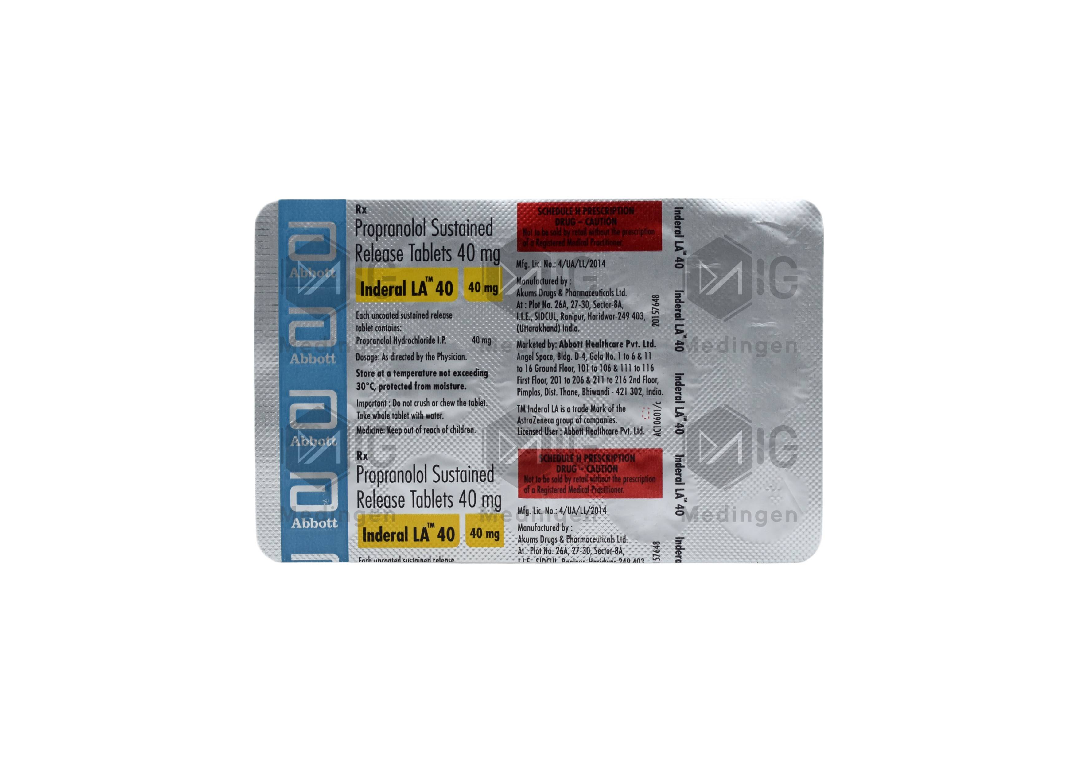 Inderal 40mg