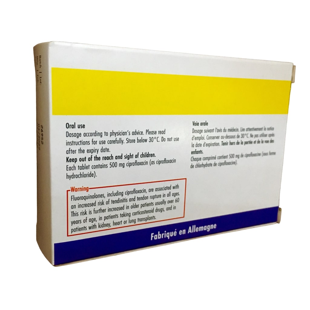 Cipro denk 500 mg prix