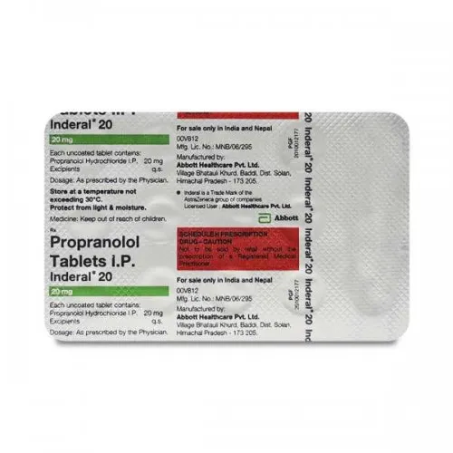 Propranolol Inderal 20 Mg