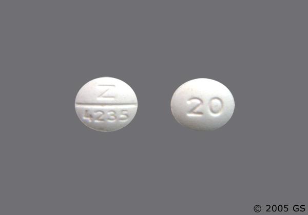 Nadolol 20 mg propranolol