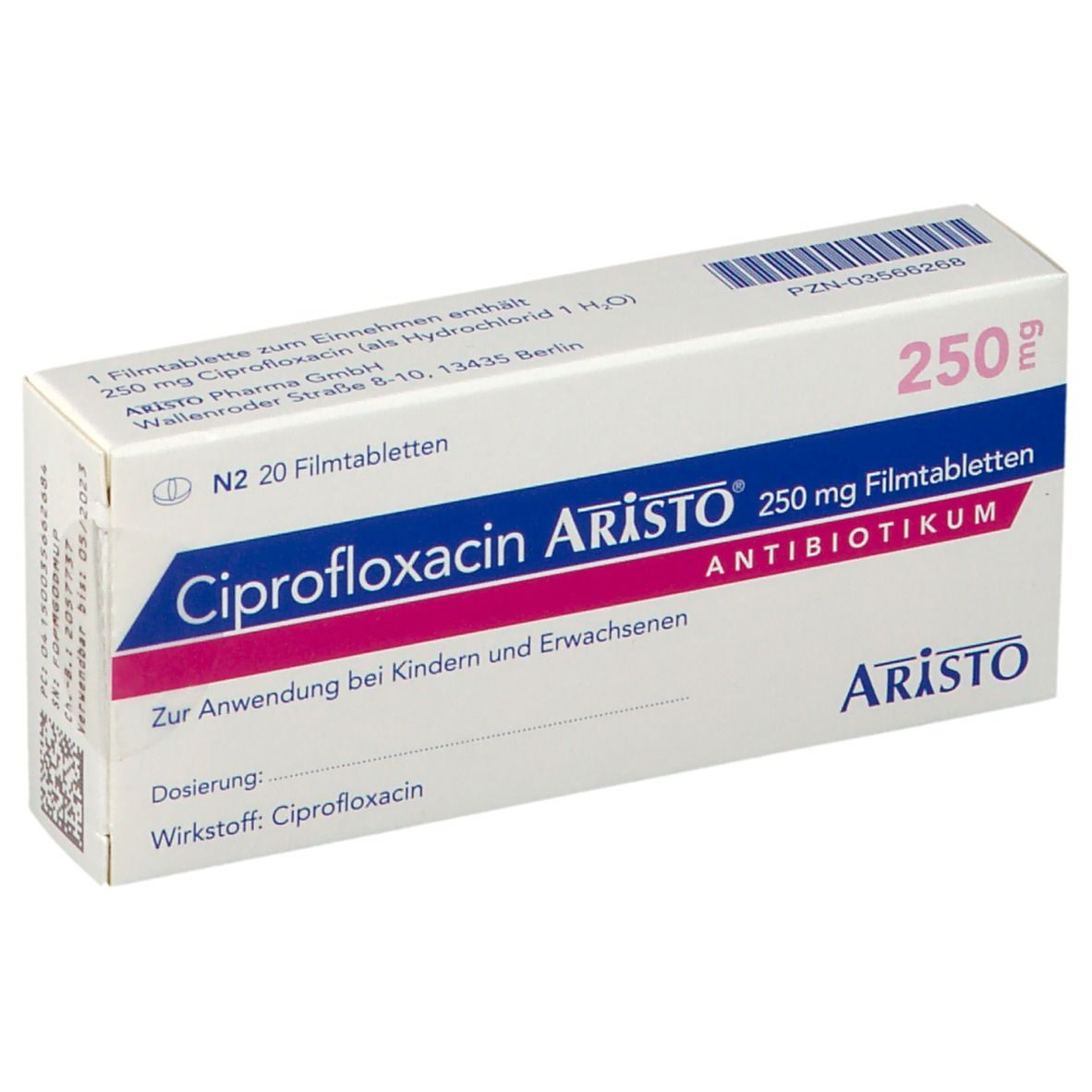 Ciprofloxacin 250mg emc