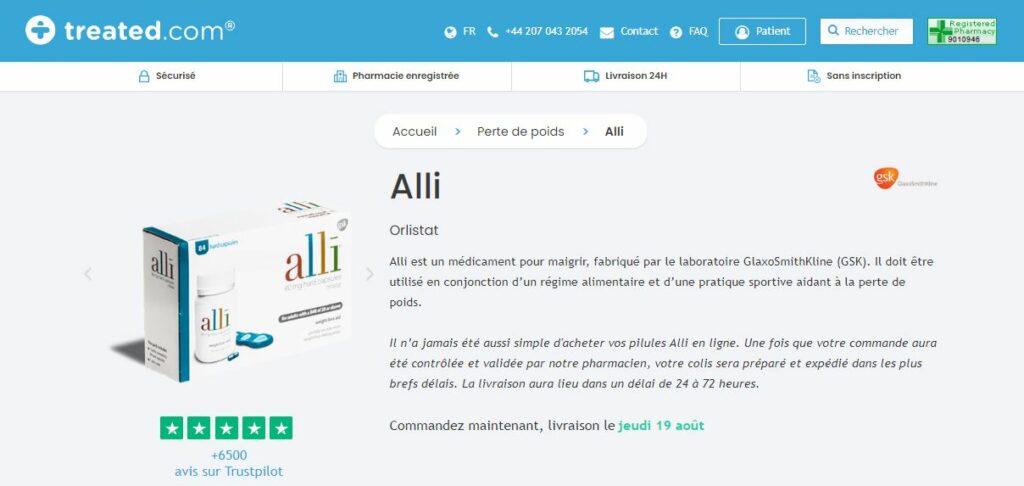 Alli vente en ligne