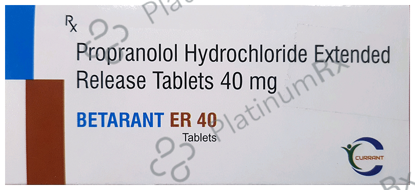 Propranolol xr 40 mg