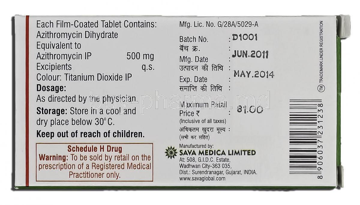 Ordre azithromycin
