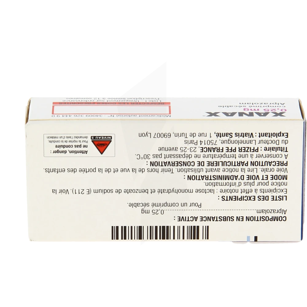 Xanax 0.25 generique