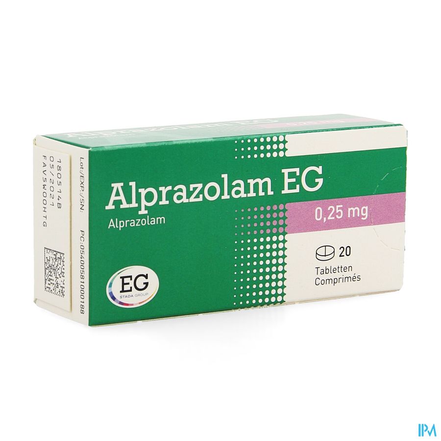 Alprazolam 0.25 mg prix