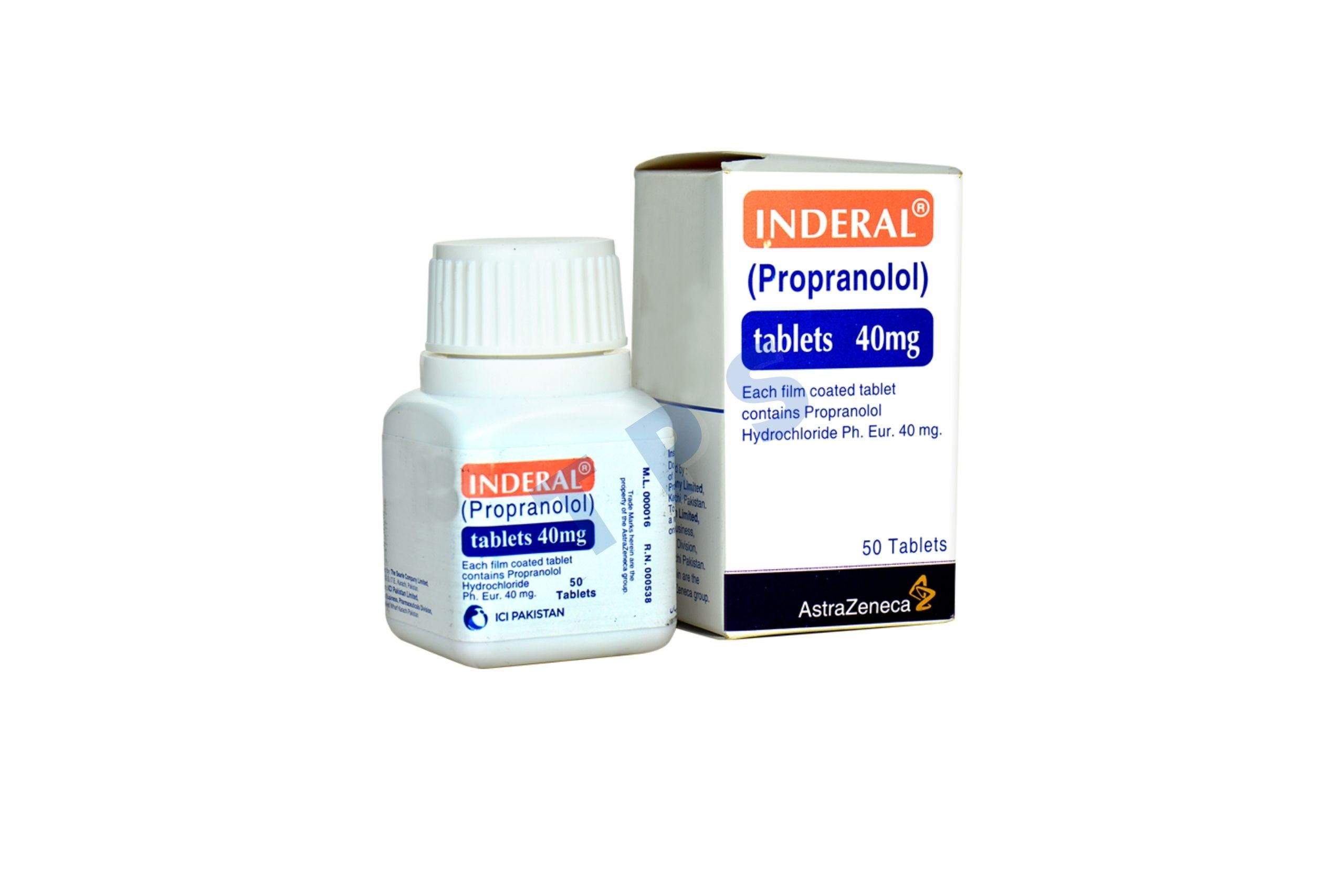 Inderal tabletas 40 mg x 50