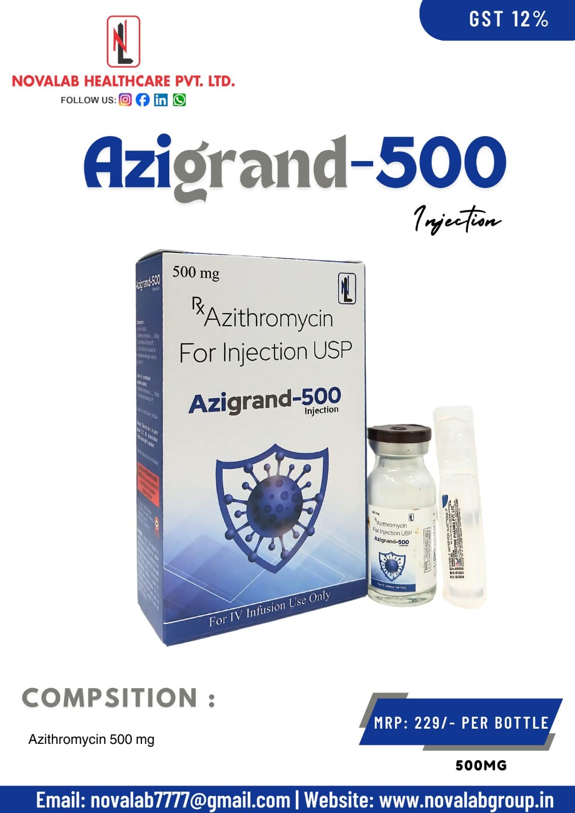 Azithromycin 500 Mg I.v