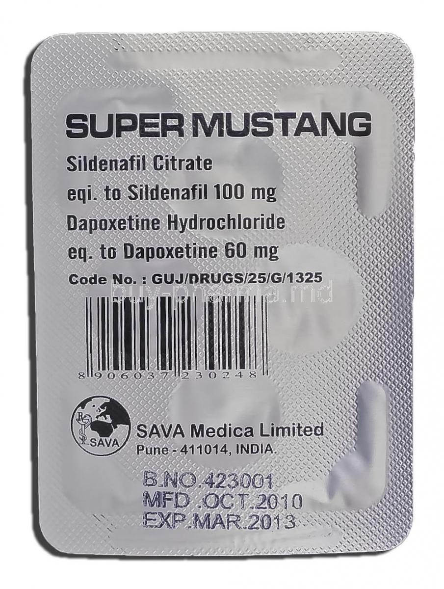 Sildenafil 100mg dapoxetine 60mg