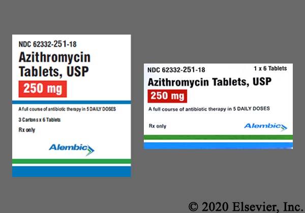 Azithromycin monohydrate 250 mg