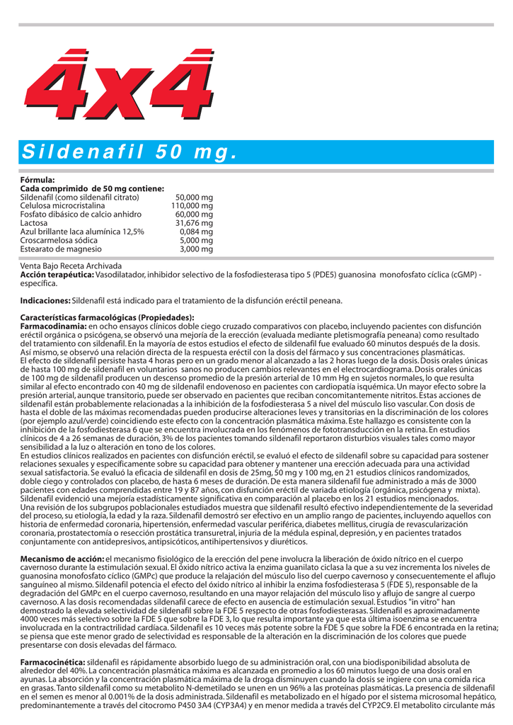 Sildenafil 50 mg 4x4