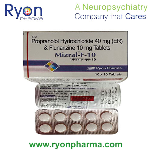 Propranolol 40 mgflunarizine 10 mg