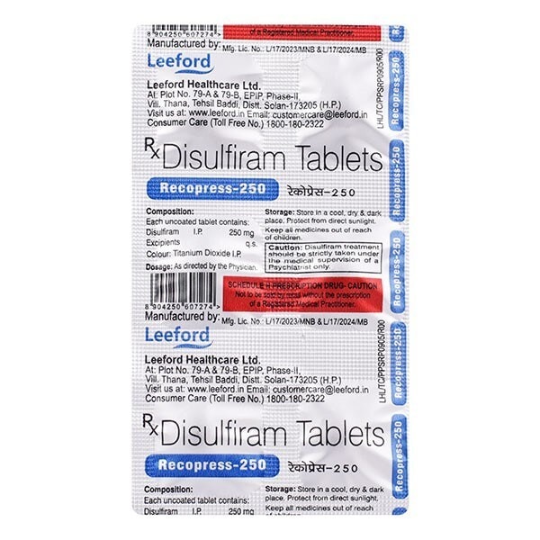 Disulfirame 250mg