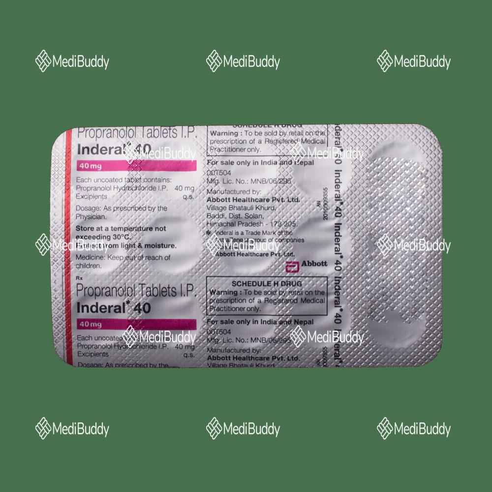 Inderal 40 mg astrazeneca