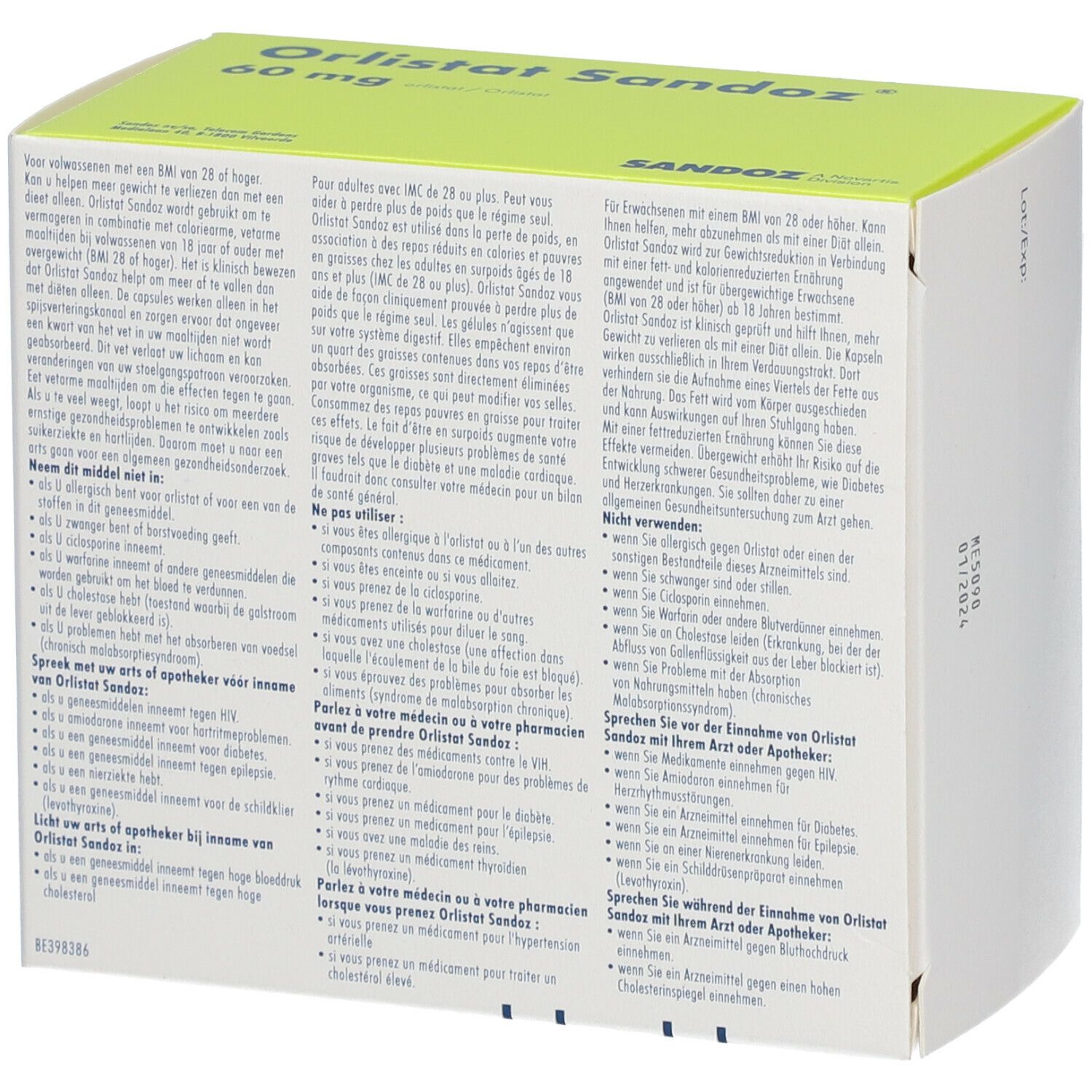 Orlistat prix belgique