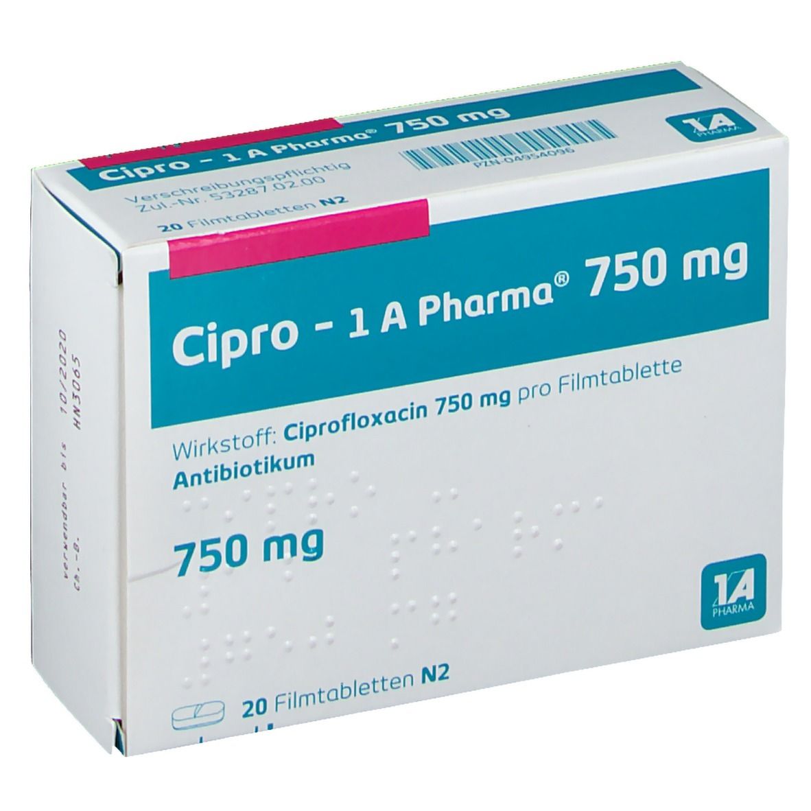 ciprofloxacin amneal 750 mg
