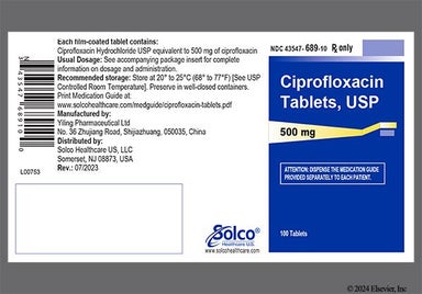 Ciprofloxacin usp 500 mg