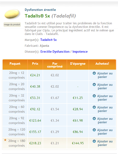 Tadalis Sx En Ligne