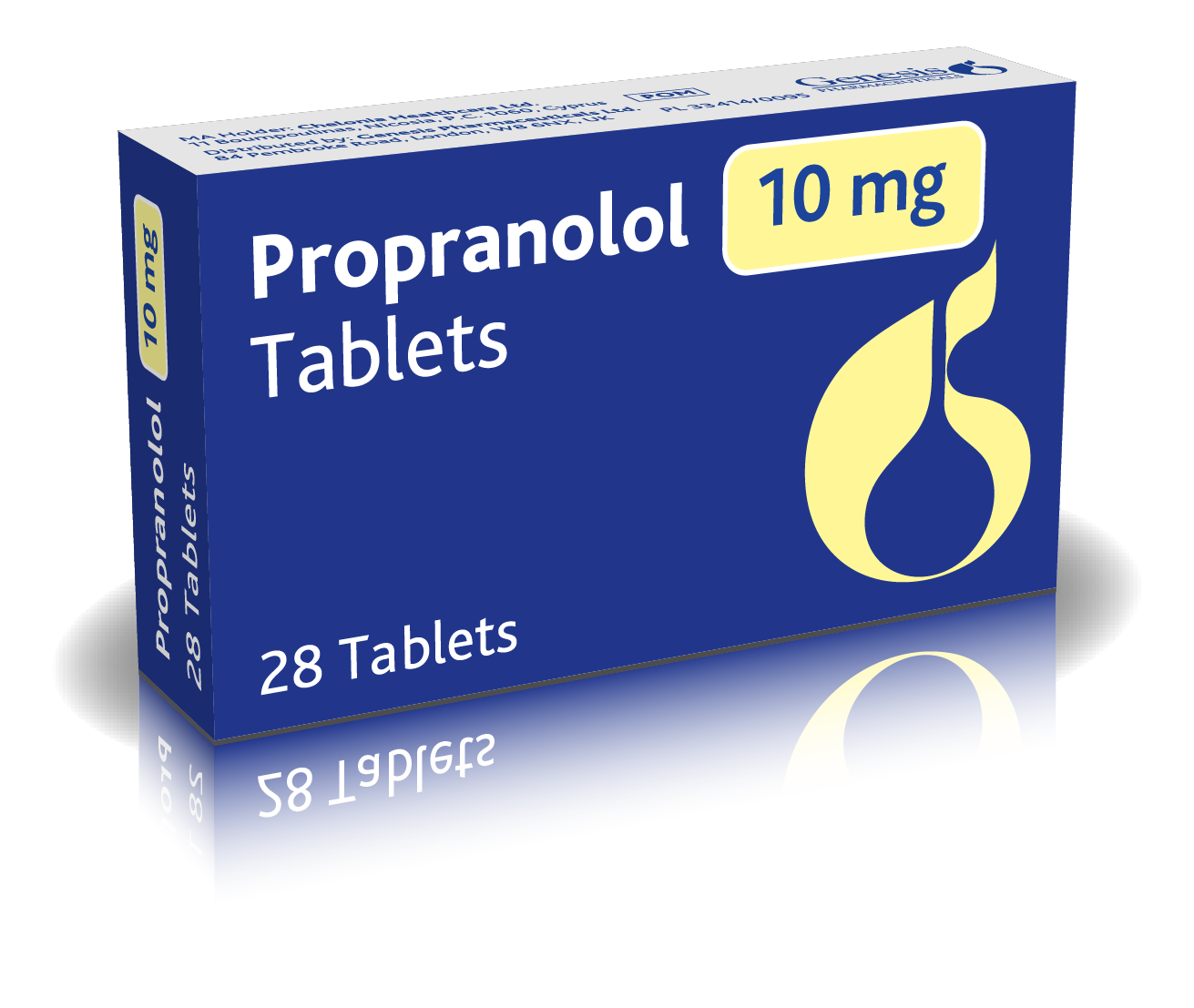 Propranolol la 10 mg