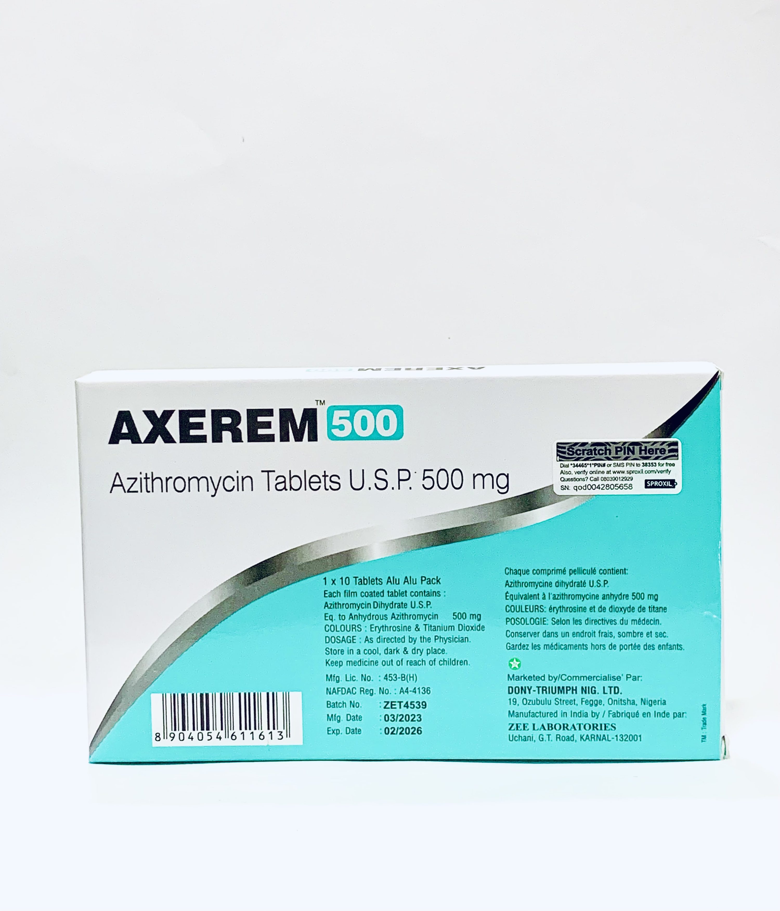 4 500 mg azithromycin