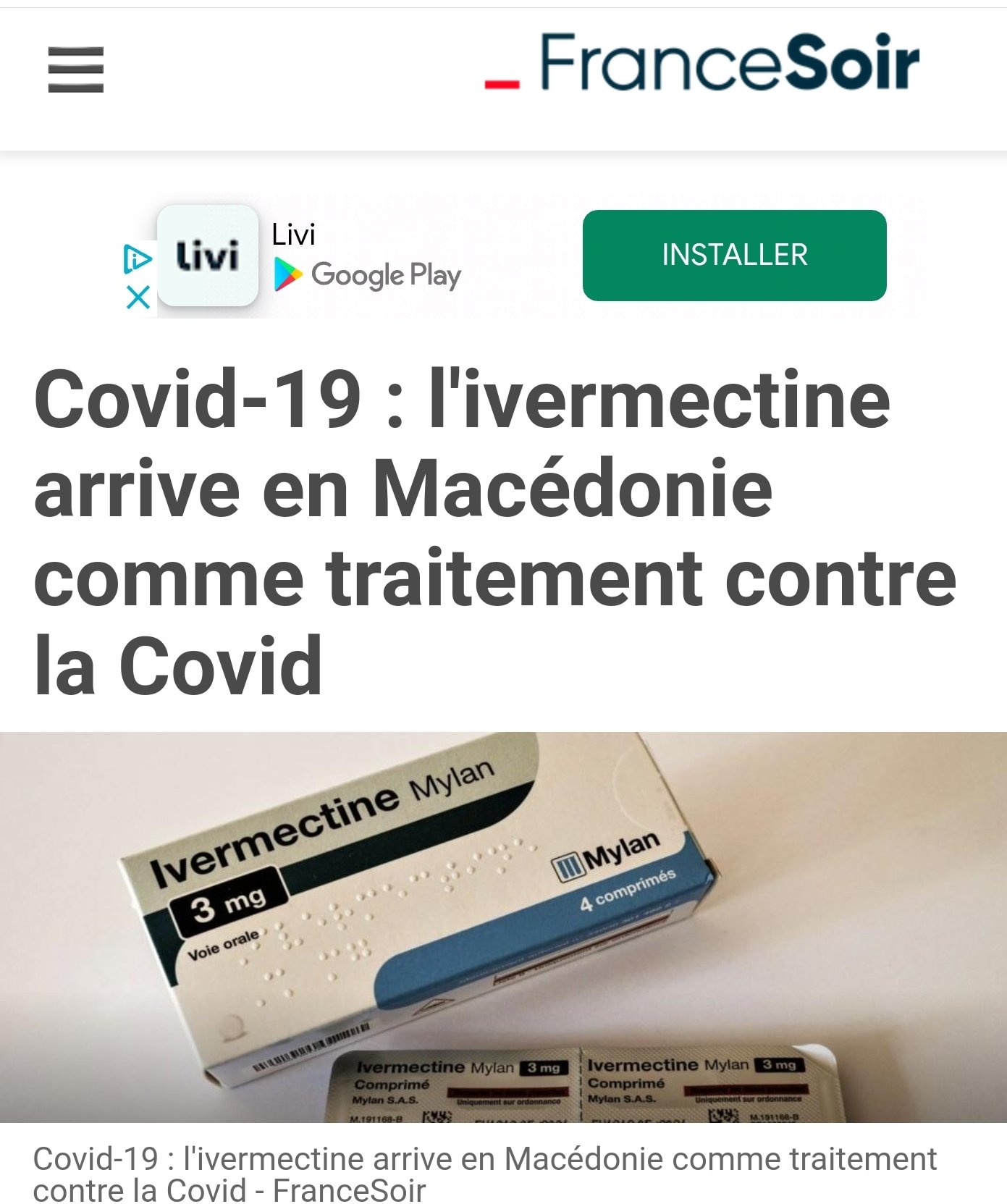 Ivermectine mylan france