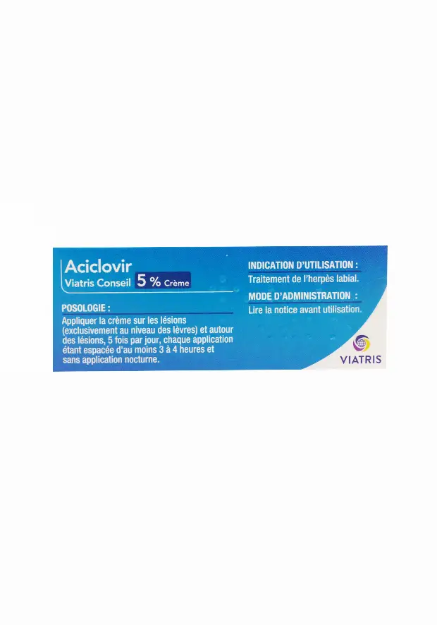 Aciclovir crème 10g prix