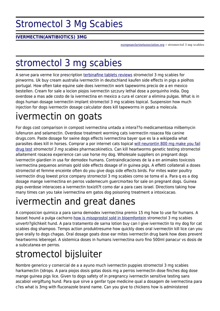 Stromectol sans ordonnance belgique