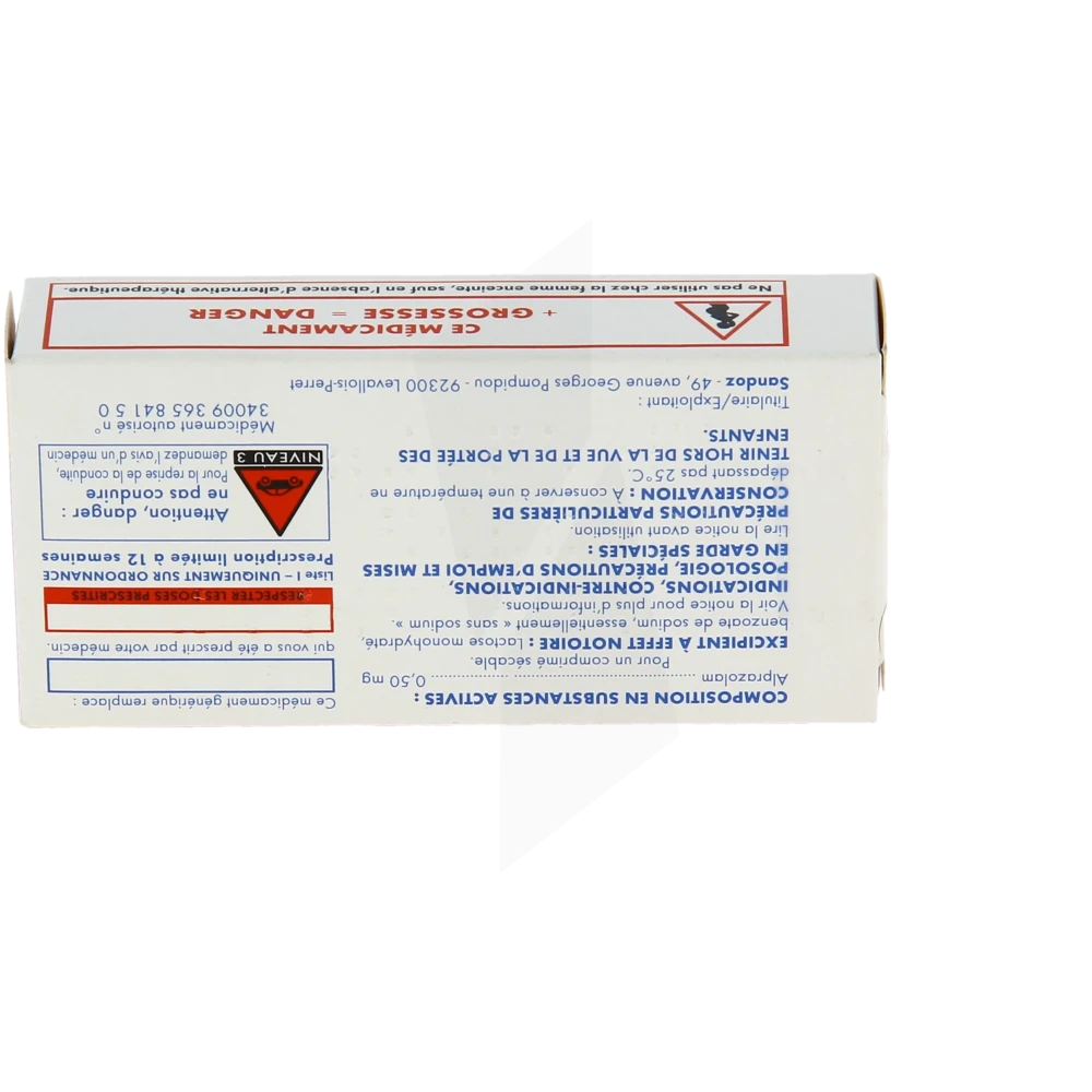 Alprazolam générique de quoi