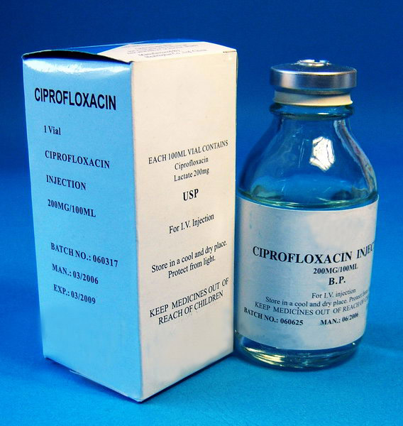 Ciprofloxacin 500 mg vial