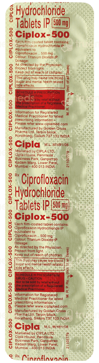 Ciprofloxacin 500 mg cipla
