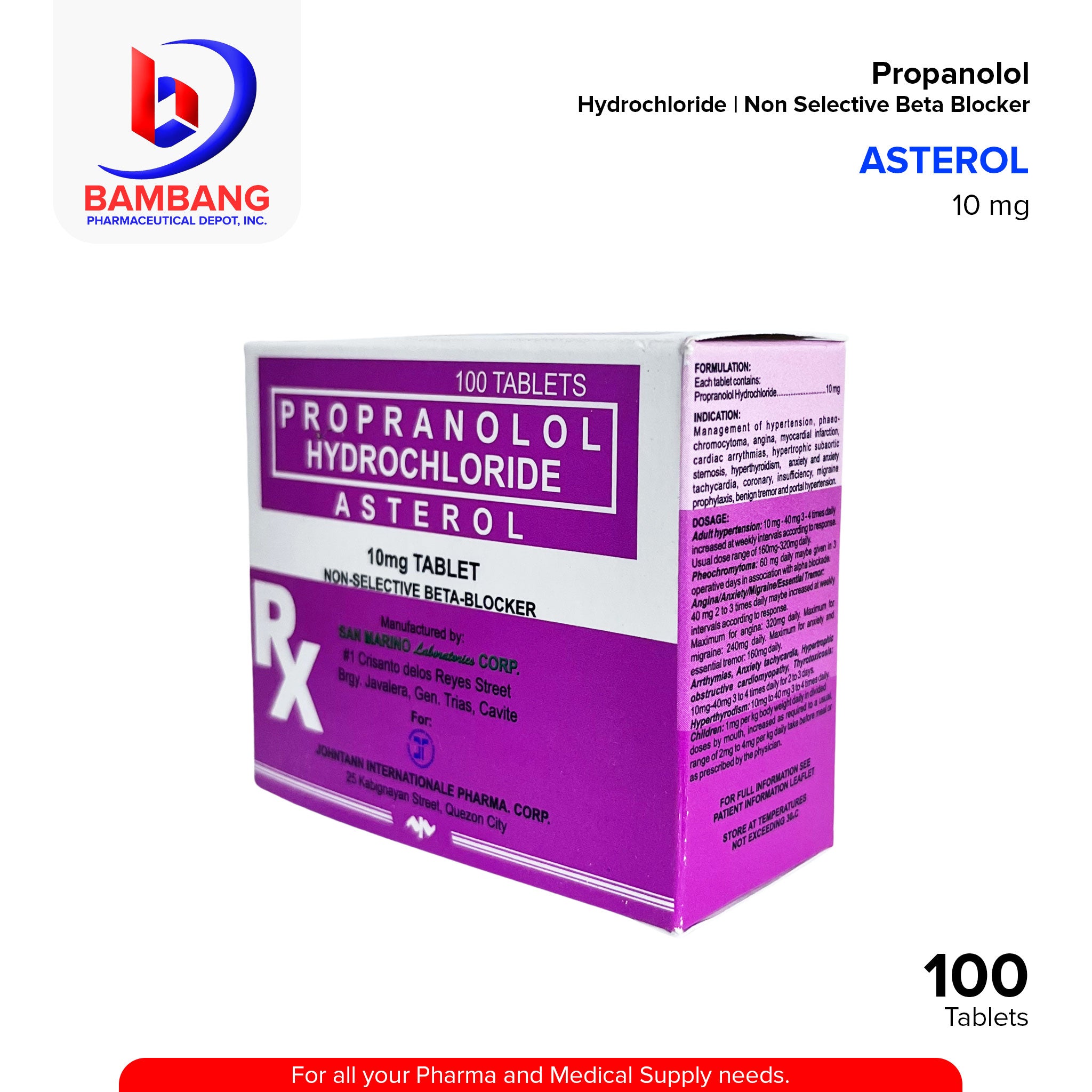 Propranolol 10 mg 1mg