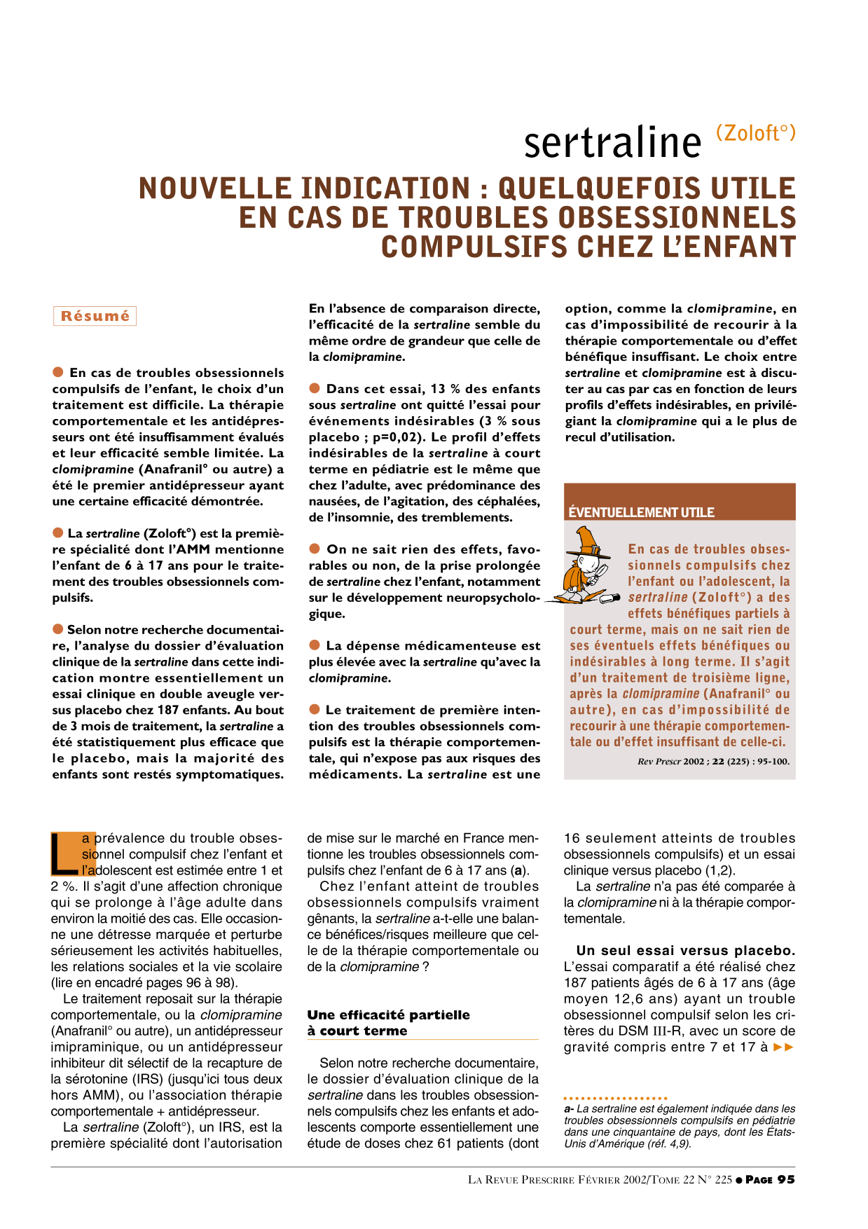 Ordre Sertraline