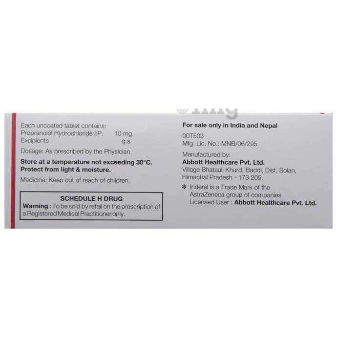 Inderal 10 mg astrazeneca