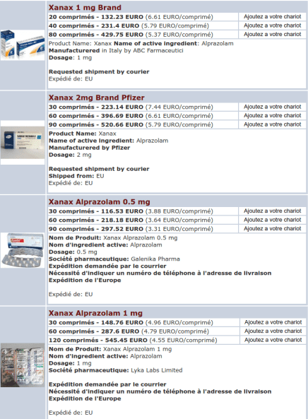 Achat de alprazolam