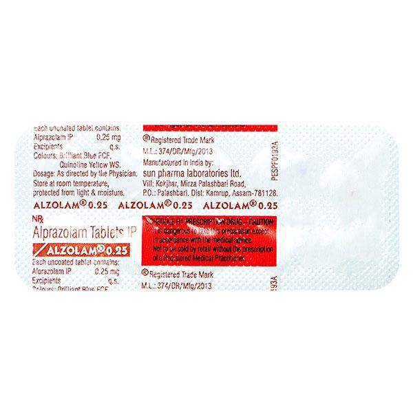 Alprazolam 0.25mg Online