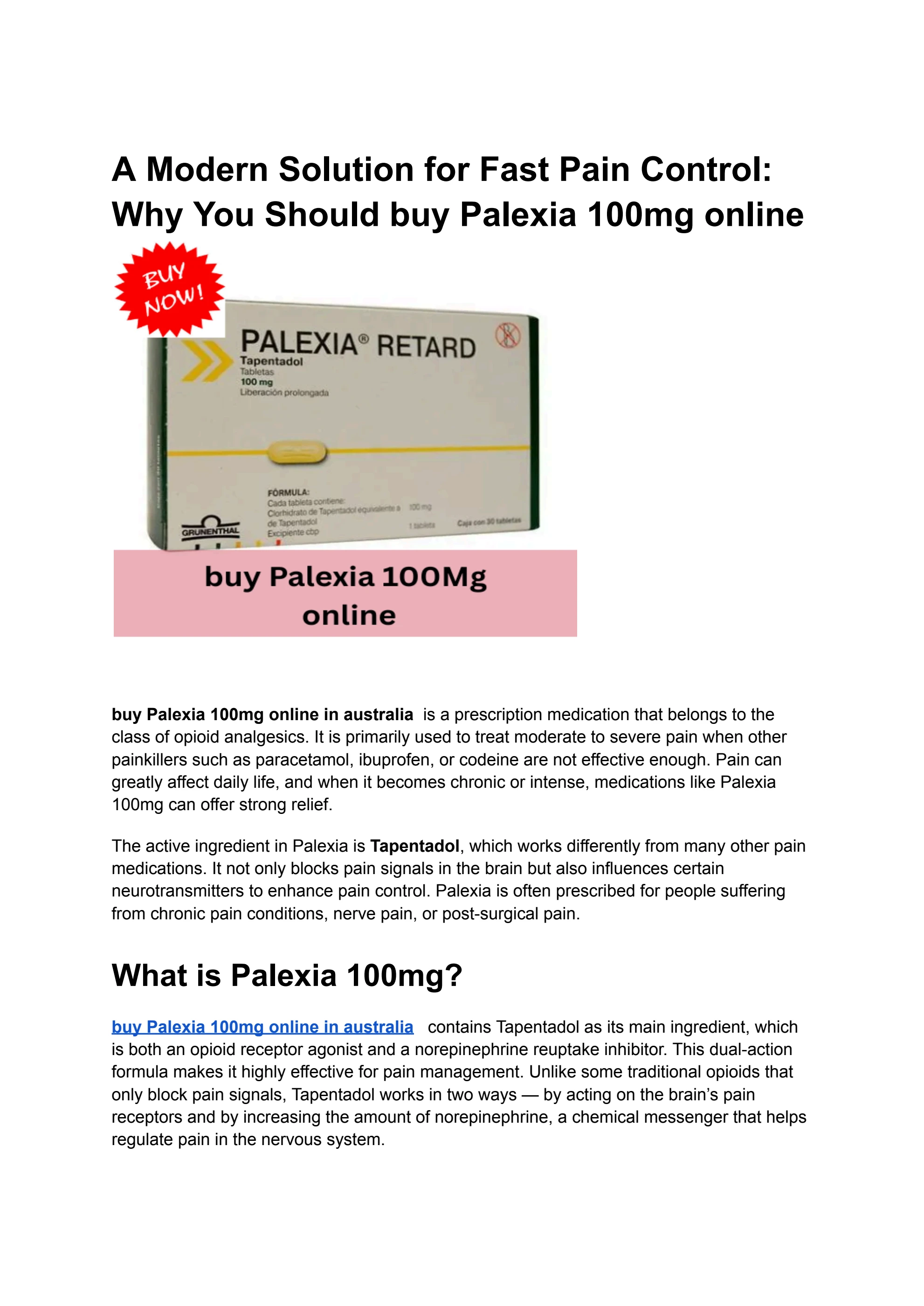 Palexia online