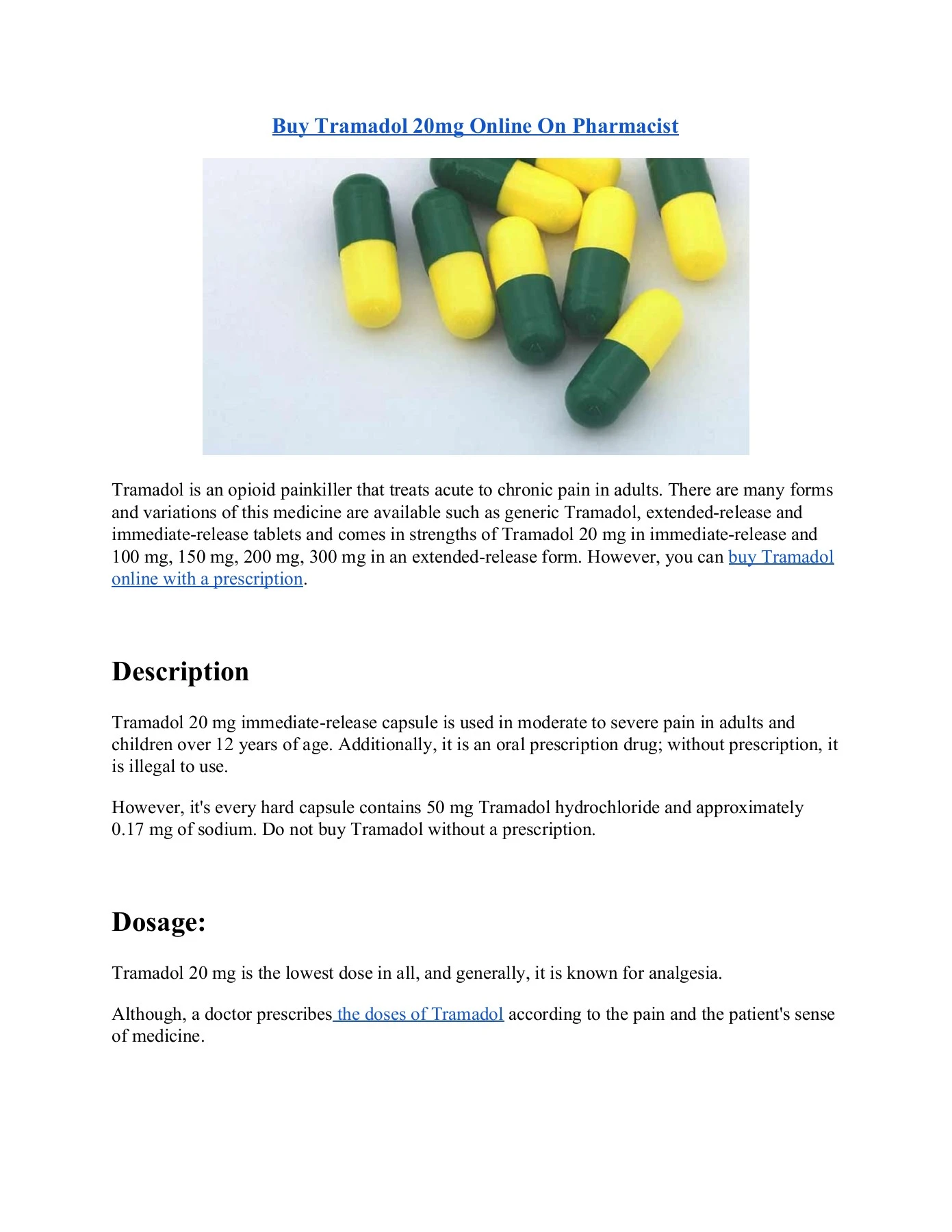 Achat Tramadol 200