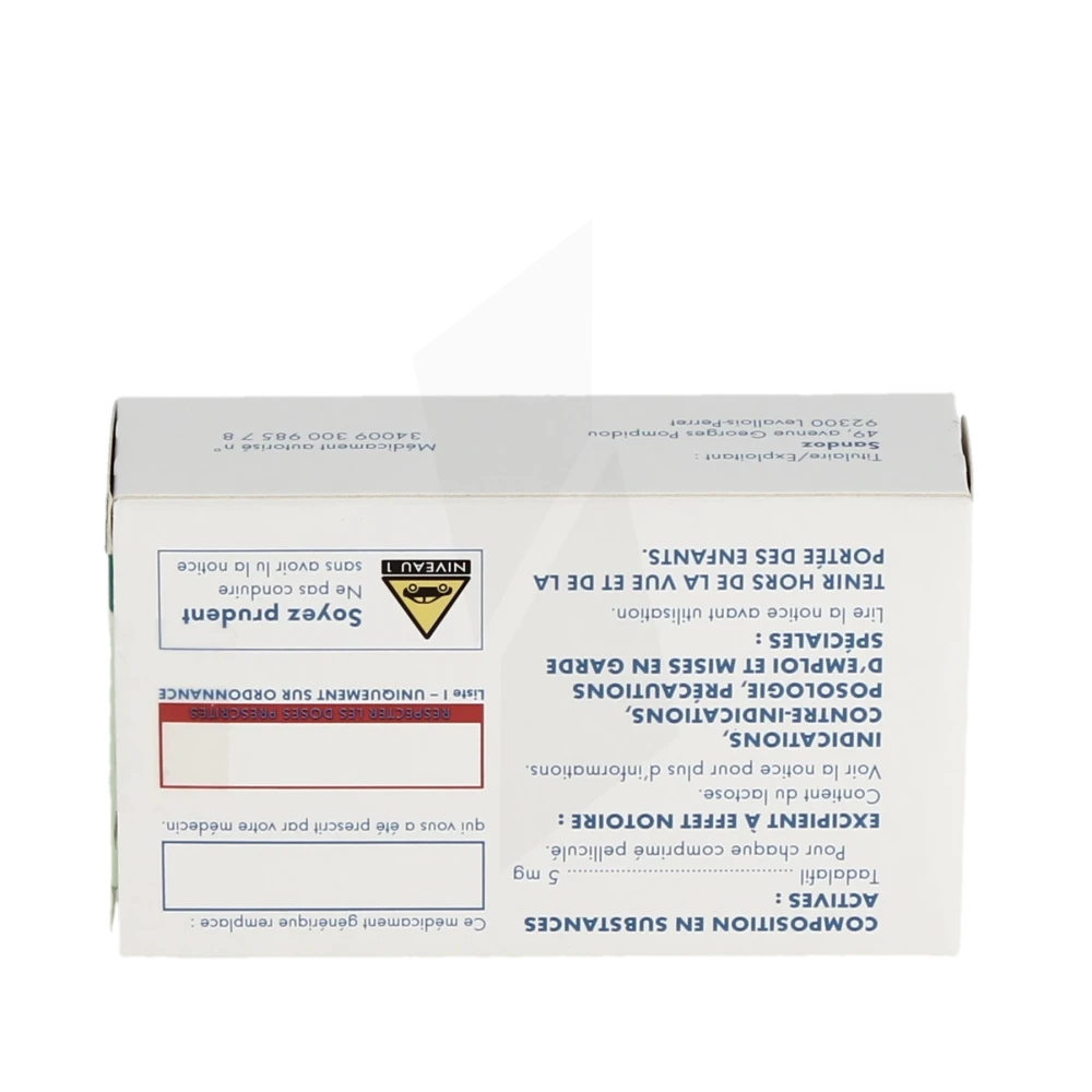 Tadalafil 5 Mg Ordonnance