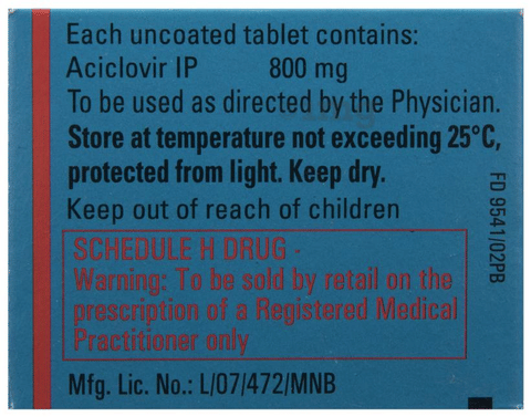 Zovirax 800mg Online