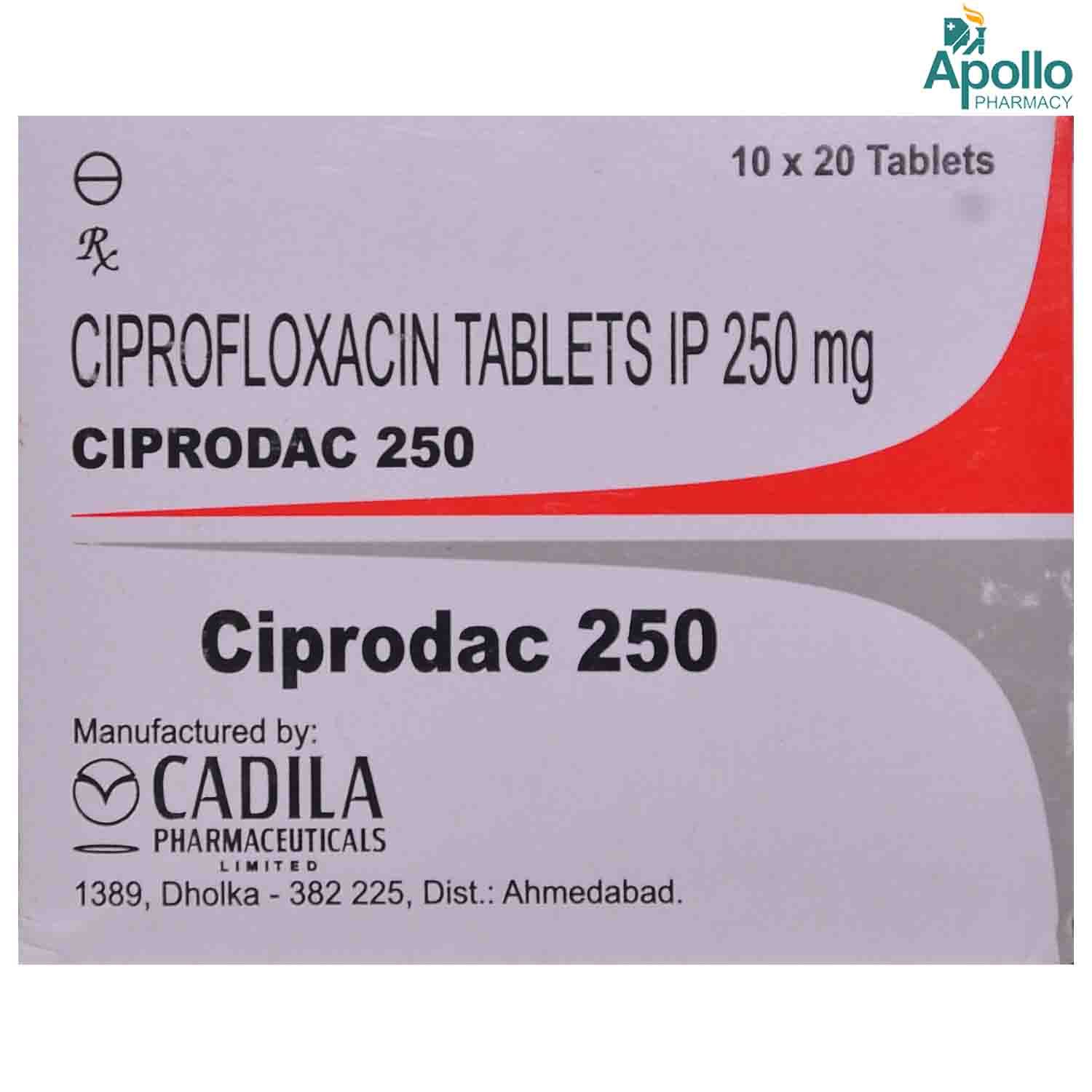 Ciprofloxacin 250mg emc