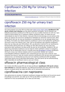 Ciprofloxacin 250mg Spc
