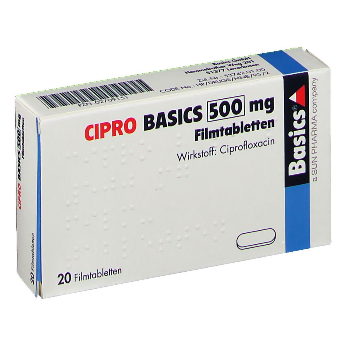 Ciprofloxacin 500 mg generique