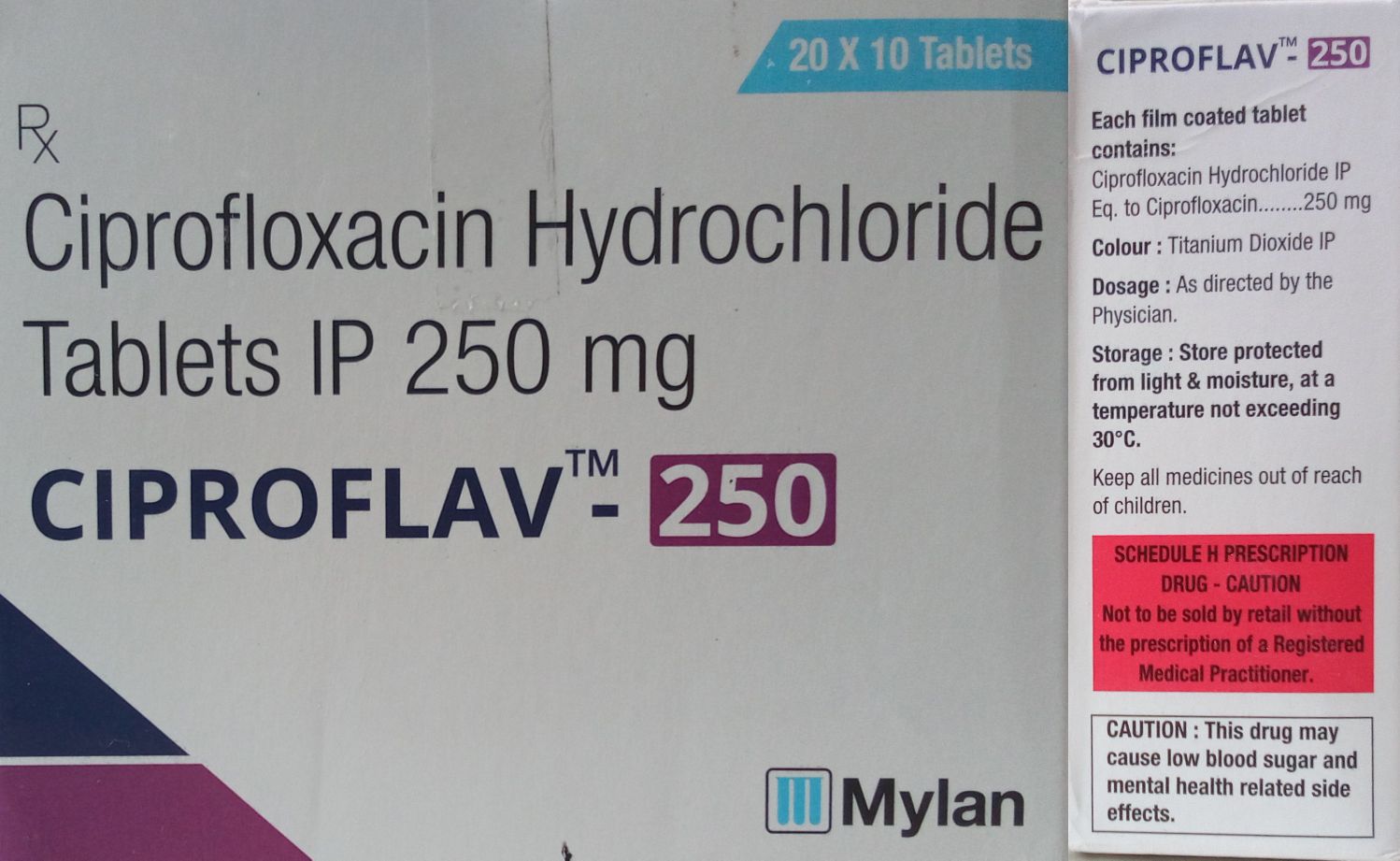 ciprofloxacin mylan 250 mg