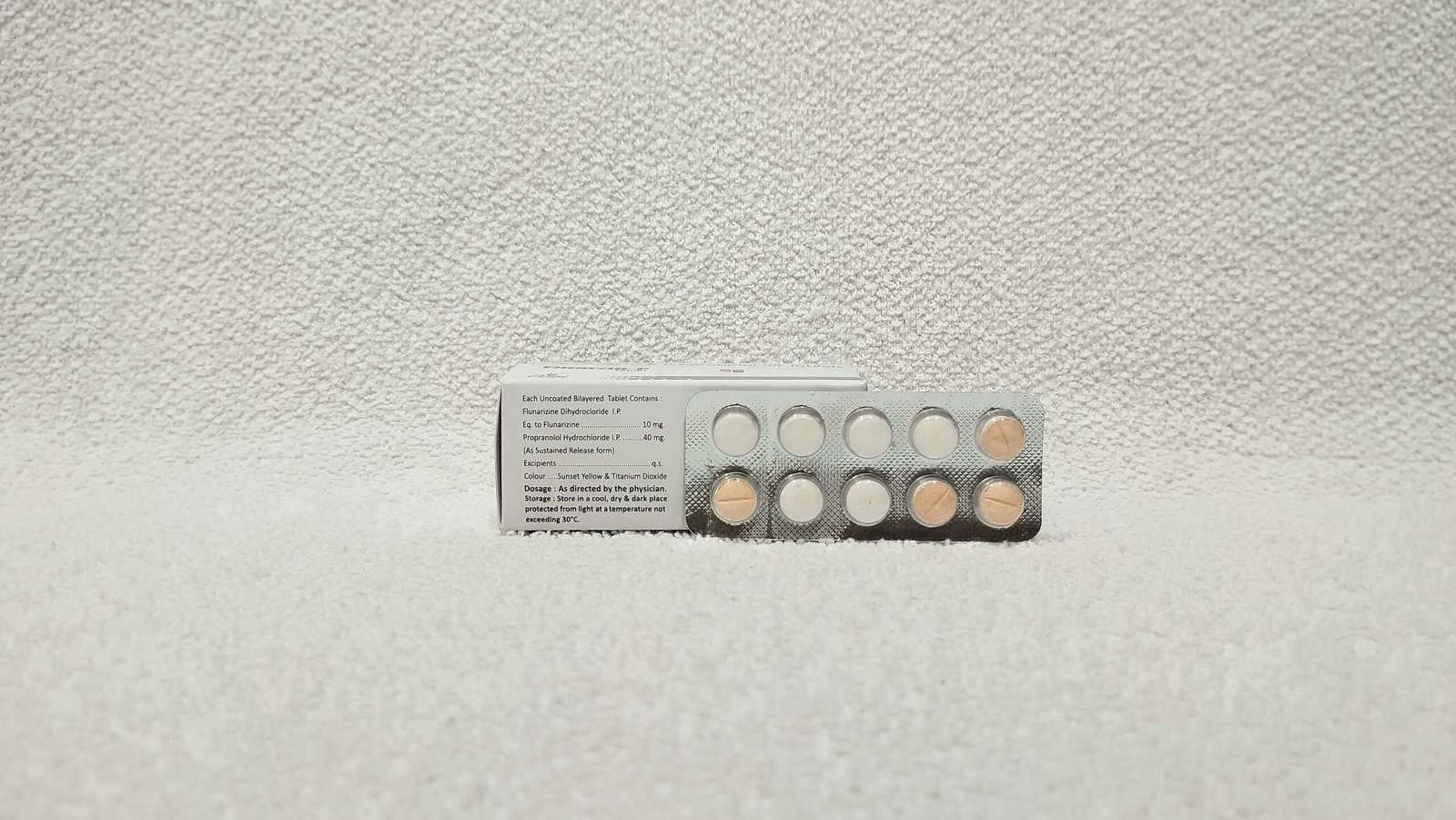 Propranolol 40 mgflunarizine 10 mg