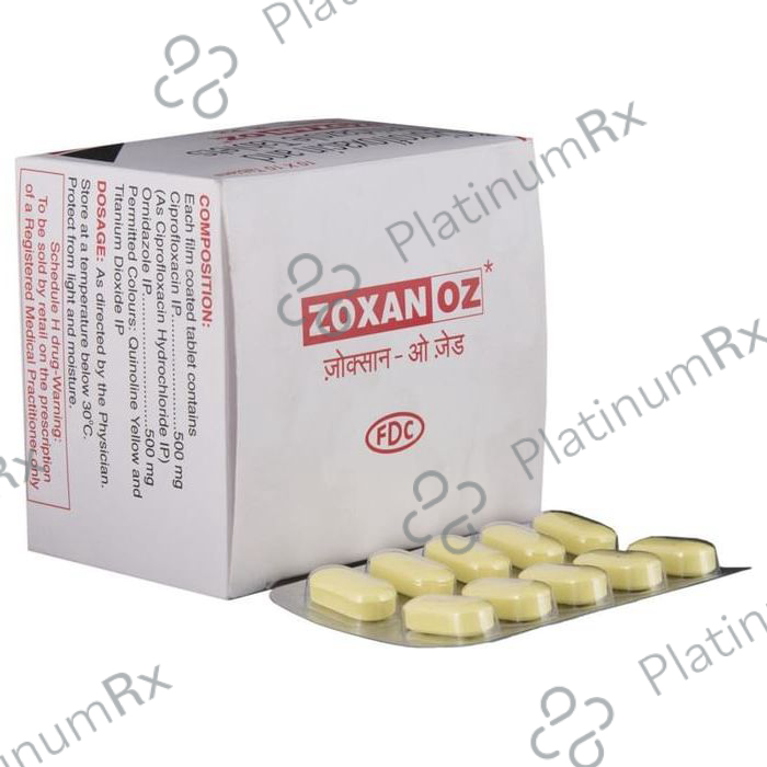 Ciprofloxacin 500mg & ornidazole 500 mg