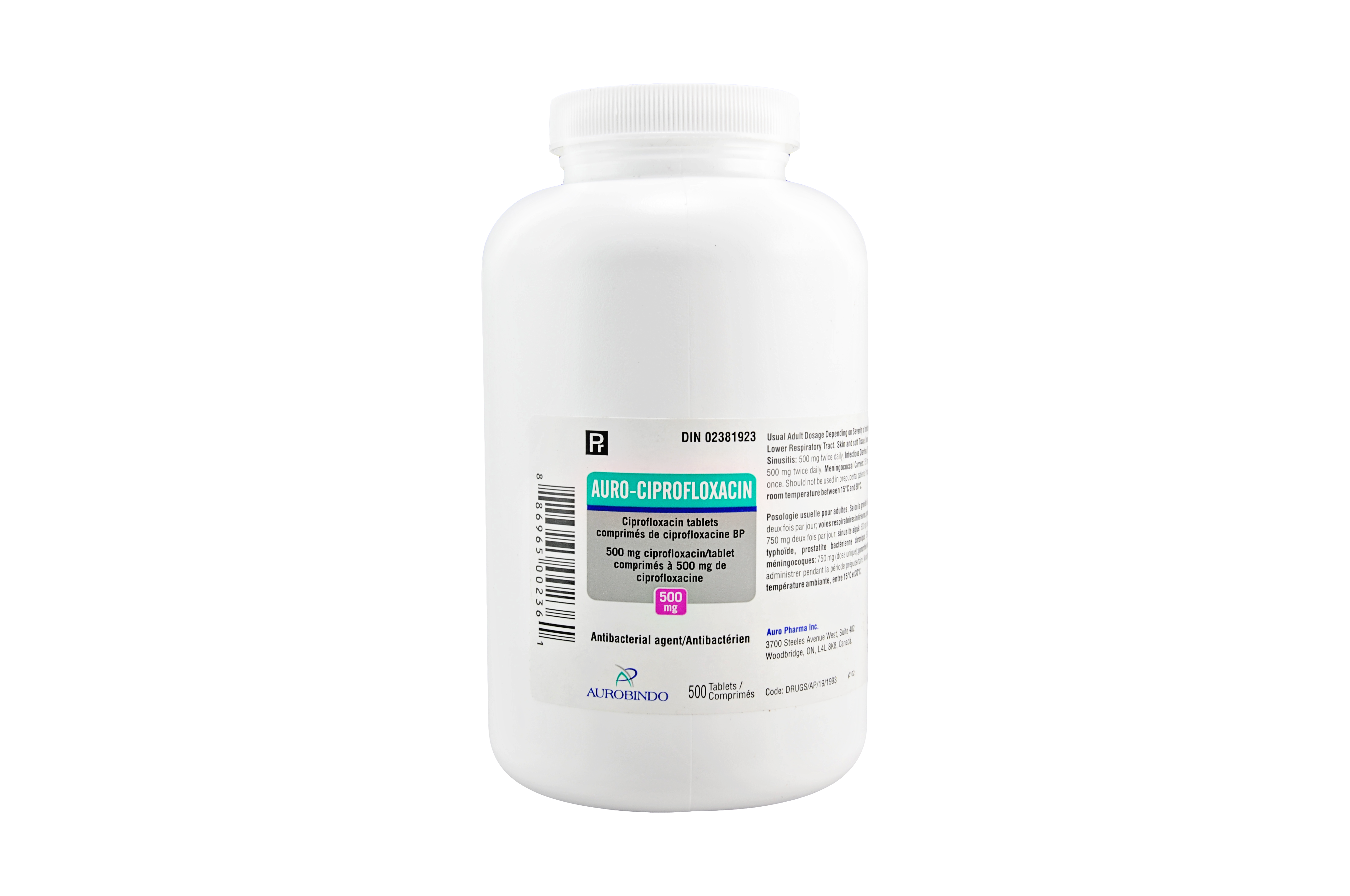 Auro ciprofloxacin 500mg l54