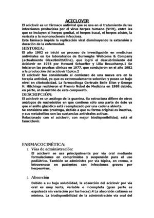 Aciclovir Prix Nobel