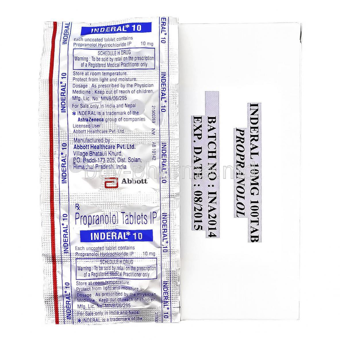 Inderal 10 mg online