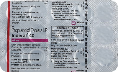 Inderal 40 mg compendium