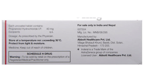 inderal 40 mg prix